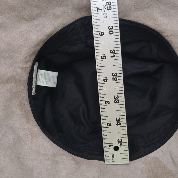 Free People Suede Leather Hat Cap Gray Tan Floppy Boho One Size - Picture 8 of 9